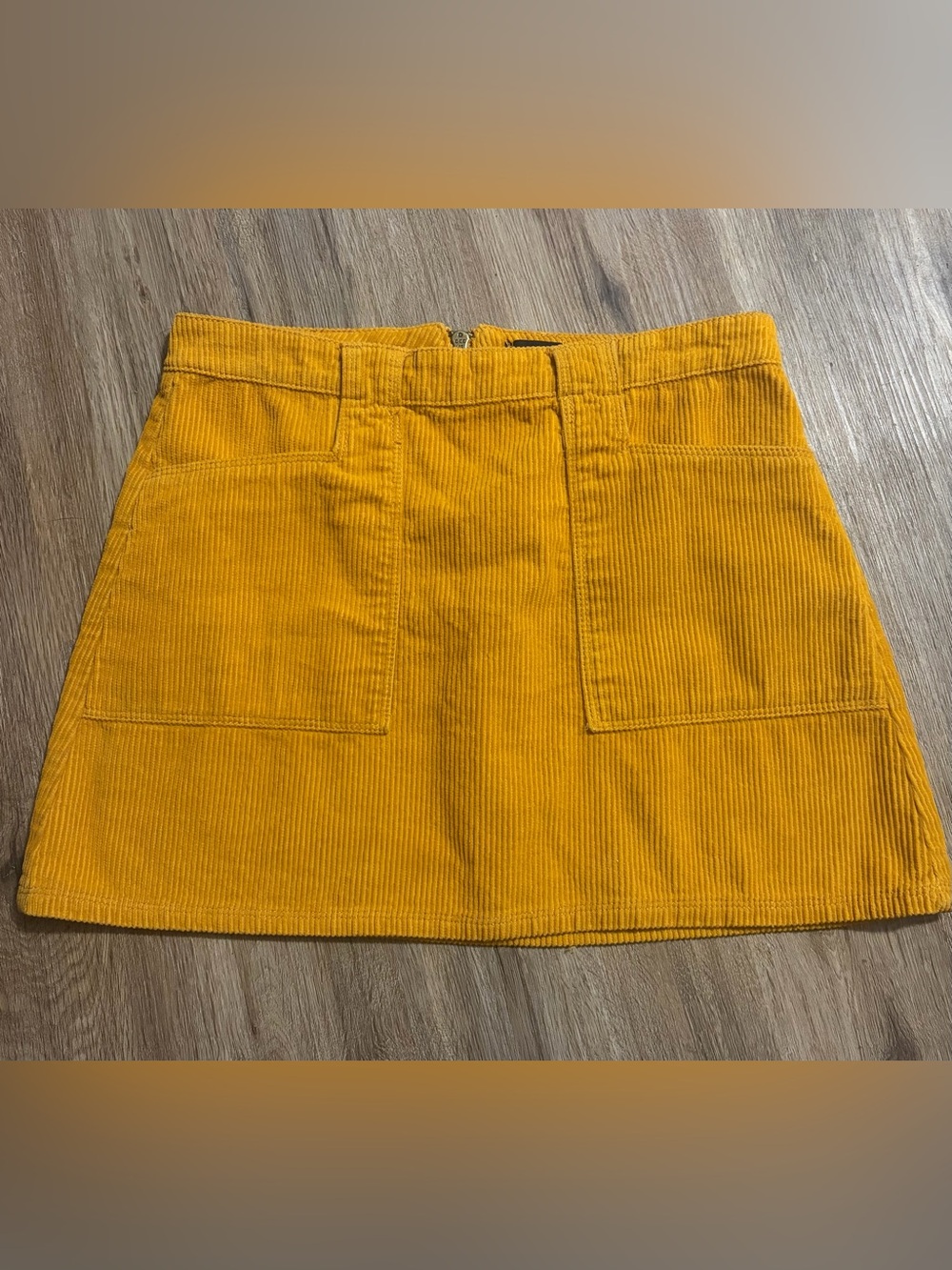 Forever 21 - Mustard Yellow Corduroy A-Line Mini Skirt - Size 27